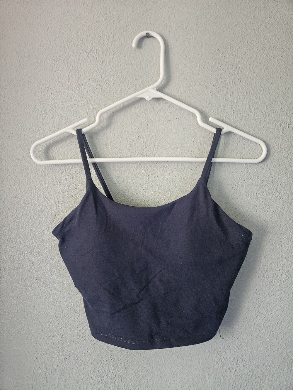 Women's Navy Stretch Crop Tank Top